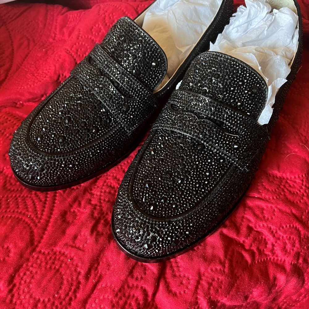 NIB - BETSEY JOHNSON Women's Aron  Loafers flat, slip-on black size 8